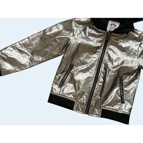 APPAMAN Lower East Side Kids Youth Metallic Hoodie Jacket Sz 7 - Picture 4 of 6